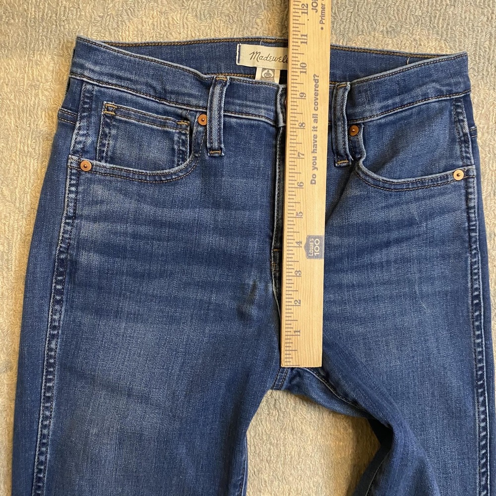 Madewell Mid-Rise Stovepipe Jeans Womens 26 Medium Wash Blue Slim Stretch Denim - Picture 4 of 14